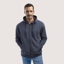 AMSTERDAM. Men's hooded full zipped sweatshirt, Male, 50% cotton and 50% polyester: 320 g/m², Heather blue, XL