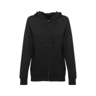  AMSTERDAM WOMEN. Women's hooded full zipped sweatshirt, Female, 50% cotton and 50% polyester: 320 g/m², Black, XXL