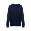 AMSTERDAM WOMEN. Women's hooded full zipped sweatshirt, Female, 50% cotton and 50% polyester: 320 g/m², Navy blue, L