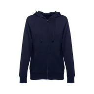   AMSTERDAM WOMEN. Women's hooded full zipped sweatshirt, Female, 50% cotton and 50% polyester: 320 g/m², Navy blue, XXL