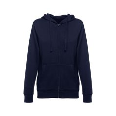   AMSTERDAM WOMEN. Women's hooded full zipped sweatshirt, Female, 50% cotton and 50% polyester: 320 g/m², Navy blue, XXL