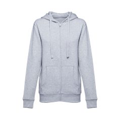   AMSTERDAM WOMEN. Women's hooded full zipped sweatshirt, Female, 50% cotton and 50% polyester: 320 g/m², Heather light grey, M