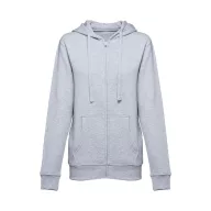   AMSTERDAM WOMEN. Women's hooded full zipped sweatshirt, Female, 50% cotton and 50% polyester: 320 g/m², Heather light grey, XXL