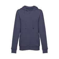   AMSTERDAM WOMEN. Women's hooded full zipped sweatshirt, Female, 50% cotton and 50% polyester: 320 g/m², Heather blue, M