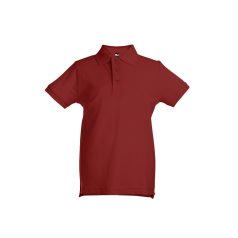   ADAM KIDS. Children's polo shirt, Kids, Piquet mesh 100% cotton: 195 g/m², Burgundy, 10