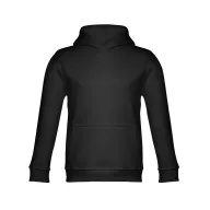   PHOENIX KIDS. Children's unisex hooded sweatshirt, Kids, 50% cotton and 50% polyester: 320 g/m², Black, 12