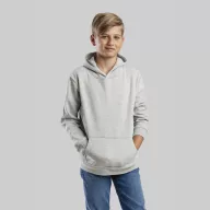   PHOENIX KIDS. Children's unisex hooded sweatshirt, Kids, 50% cotton and 50% polyester: 320 g/m², Heather light grey, 10