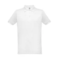   BERLIN. Men's polo shirt, Male, Piquet mesh 65% polyester and 35% cotton: 200 g/m², White, M