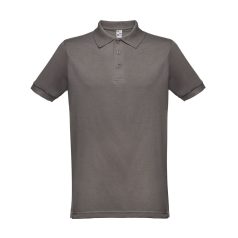   BERLIN. Men's polo shirt, Male, Piquet mesh 65% polyester and 35% cotton: 200 g/m², Grey, L