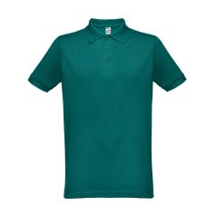   BERLIN. Men's polo shirt, Male, Piquet mesh 65% polyester and 35% cotton: 200 g/m², Dark green, L
