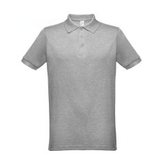   Tricou Polo, Barbati, maneca scurta, TH Clothes, 2401E12509, Bumbac, Poliester, Gri melange deschis, XS