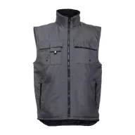   STOCKHOLM. Workwear padded bodywarmer, Unisex, 100% polyester, Grey, XL