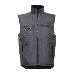   STOCKHOLM. Workwear padded bodywarmer, Unisex, 100% polyester, Grey, XL