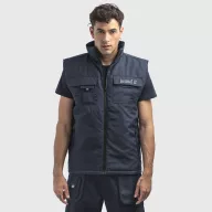  STOCKHOLM. Workwear padded bodywarmer, Unisex, 100% polyester, Navy blue, M
