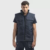   STOCKHOLM. Workwear padded bodywarmer, Unisex, 100% polyester, Navy blue, XL