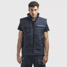 STOCKHOLM. Workwear padded bodywarmer, Unisex, 100% polyester, Navy blue, XL