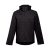 ZAGREB. Men's softshell with removable hood, Male, 96% polyester and 4% spandex (2 layers): 280 g/m², Black, L