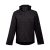 ZAGREB. Men's softshell with removable hood, Male, 96% polyester and 4% spandex (2 layers): 280 g/m², Black, S