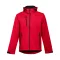 ZAGREB. Men's softshell with removable hood, Male, 96% polyester and 4% spandex (2 layers): 280 g/m², Red, M