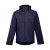 ZAGREB. Men's softshell with removable hood, Male, 96% polyester and 4% spandex (2 layers): 280 g/m², Navy blue, L