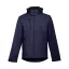 ZAGREB. Men's softshell with removable hood, Male, 96% polyester and 4% spandex (2 layers): 280 g/m², Navy blue, M