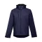 ZAGREB. Men's softshell with removable hood, Male, 96% polyester and 4% spandex (2 layers): 280 g/m², Navy blue, XXL