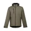 ZAGREB. Men's softshell with removable hood, Male, 96% polyester and 4% spandex (2 layers): 280 g/m², Army green, XL