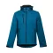 ZAGREB. Men's softshell with removable hood, Male, 96% polyester and 4% spandex (2 layers): 280 g/m², Petrol blue, S