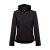 ZAGREB WOMEN. Women's softshell with removable hood, Female, 96% polyester and 4% spandex (2 layers): 280 g/m², Black, L