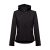 ZAGREB WOMEN. Women's softshell with removable hood, Female, 96% polyester and 4% spandex (2 layers): 280 g/m², Black, M