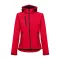 ZAGREB WOMEN. Women's softshell with removable hood, Female, 96% polyester and 4% spandex (2 layers): 280 g/m², Red, L