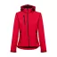 ZAGREB WOMEN. Women's softshell with removable hood, Female, 96% polyester and 4% spandex (2 layers): 280 g/m², Red, M