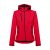 ZAGREB WOMEN. Women's softshell with removable hood, Female, 96% polyester and 4% spandex (2 layers): 280 g/m², Red, S