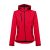 ZAGREB WOMEN. Women's softshell with removable hood, Female, 96% polyester and 4% spandex (2 layers): 280 g/m², Red, XXL