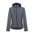 ZAGREB WOMEN. Women's softshell with removable hood, Female, 96% polyester and 4% spandex (2 layers): 280 g/m², Grey, L