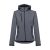 ZAGREB WOMEN. Women's softshell with removable hood, Female, 96% polyester and 4% spandex (2 layers): 280 g/m², Grey, M