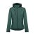 ZAGREB WOMEN. Women's softshell with removable hood, Female, 96% polyester and 4% spandex (2 layers): 280 g/m², Dark green, L