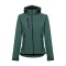 ZAGREB WOMEN. Women's softshell with removable hood, Female, 96% polyester and 4% spandex (2 layers): 280 g/m², Dark green, XXL