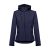 ZAGREB WOMEN. Women's softshell with removable hood, Female, 96% polyester and 4% spandex (2 layers): 280 g/m², Navy blue, L
