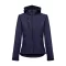 ZAGREB WOMEN. Women's softshell with removable hood, Female, 96% polyester and 4% spandex (2 layers): 280 g/m², Navy blue, S