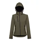 Jacheta softshell dama, 22FEB1901, S, feminin, Poliester, Verde