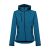 ZAGREB WOMEN. Women's softshell with removable hood, Female, 96% polyester and 4% spandex (2 layers): 280 g/m², Petrol blue, L