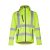 ZAGREB WORK. High-visibility softshell jacket for men, with removable hood, Male, 100% polyester (3 layers): 320 g/m², Hexachrome yellow, L