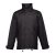 LIUBLIANA. Unisex heavy-weight coat, Unisex, Exterior: 100% polyester pongee 240 and waterproof PVC coating. Inside: 100% taffeta polyester. Filling: polyester 80 g/m², Black, L