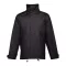 LIUBLIANA. Unisex heavy-weight coat, Unisex, Exterior: 100% polyester pongee 240 and waterproof PVC coating. Inside: 100% taffeta polyester. Filling: polyester 80 g/m², Black, M