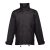 LIUBLIANA. Unisex heavy-weight coat, Unisex, Exterior: 100% polyester pongee 240 and waterproof PVC coating. Inside: 100% taffeta polyester. Filling: polyester 80 g/m², Black, S