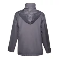   LIUBLIANA. Unisex heavy-weight coat, Unisex, Exterior: 100% polyester pongee 240 and waterproof PVC coating. Inside: 100% taffeta polyester. Filling: polyester 80 g/m², Grey, L