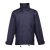 LIUBLIANA. Unisex heavy-weight coat, Unisex, Exterior: 100% polyester pongee 240 and waterproof PVC coating. Inside: 100% taffeta polyester. Filling: polyester 80 g/m², Navy blue, L