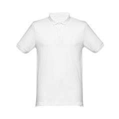   MONACO. Men's polo shirt, Male, Piquet mesh 100% cotton: 240 g/m², White, S