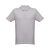 MONACO. Men's polo shirt, Male, Piquet mesh 100% cotton: 240 g/m². Colour 56: 85% cotton/15% viscose, Heather light grey, L
